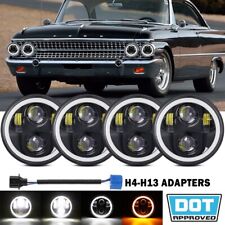 4x 5.75 5-34inch Round Led Headlights Hi-lo Drl For 1962-1974 Ford Galaxie 500