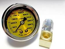 Yellow 1 12 100psi Fuel Pressure Gauge For Gm Chevy Ls1 Ls2 Ls6 Lt1 L98