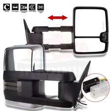 Power Chrome Led Clearance Signals Tow Mirrors For Chevy C1500 C2500 C3500 Truck