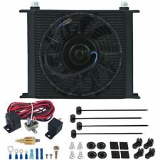34 Row Trans-mission Oil Cooler Electric Fan 38 180f Thermo Ground Switch Kit