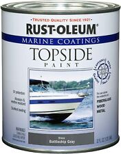 Rust-oleum 207005 Marine Topside Paint Battleship Gray 1-quart 32oz