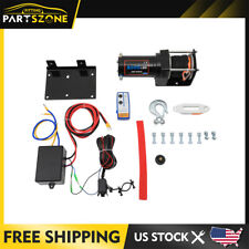3000lbs Electric Winch Waterproof Truck Trailer Synthetic Rope Off-road 3000lb
