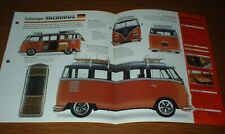 1962 Volkswagen Microbus Spec Sheet Brochure Photo Info Pamphlet Vw Van