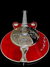 New Custom Acousticelectric Blues Resonator Guitar Candy Red Lacquer W Gig Bag