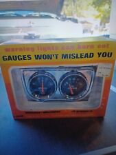 Vintage Rac Dual Amp Oil Pressure Gauges Nos