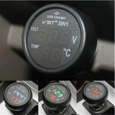 Digital Usb Car Charger 12v24v Voltage Temp Meter Car Battery Monitor