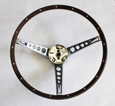 New 1967 Ford Mustang Deluxe Wood Steering Wheel Original Style With Ring Collar