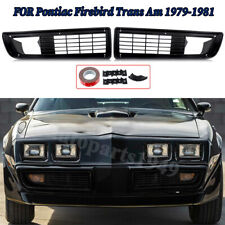 For 1979-1981 Pontiac Firebird Trans Am 2x Front Bumper Grille Grill Gloss Black
