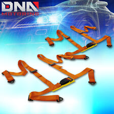 Pair X2 4-points Orange Racing Harness Seatseats Beltbelts Mounting Drift Race
