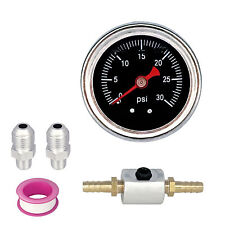Liquid 0-30psi Fuel Pressure Gauge Regulator Gauge 18 Npt W 6an Adapter