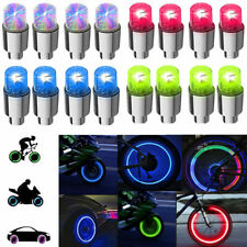 4pcs Led Wheel Tire Air Valve Stem Caps Neon Light For Motor Car Bicycle Bike