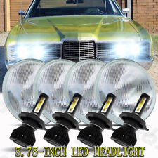 For Ford Galaxie 500 1962-1974 Dot 4pcs 5.75 5-34 Round Led Headlights Upgrade