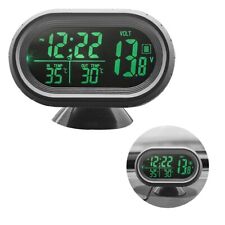 3 In 1 Car Clock 12v Voltmeter Dual Thermometer Led Digital Auto Gauge
