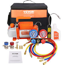 Vevor 14 Hp Hvac Vacuum Pump And Gauge Set 4 Cfm Manifold Gauge Kit With Hose