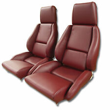 Corvette C4 Leather-like Std Seat Covers Wo Perf Inserts - Red 1984-1985