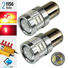 2x 1156 High Power 5630 Led Bright Red Projector Turn Signal Bulbs W Resistors