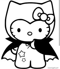 Vinyl Decal- Hello Kitty Vampire Pick Size Color Fits Jeep Car Truck