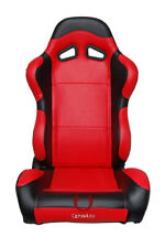 Cipher Auto Racing Seats - Black And Red Carbon Fiber Pu Leatherette - Pair