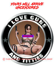  22 Anime I Love Guns Titties Sexy Super Hot Girl Hot Rod Color Decal