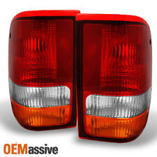 Fit 93-97 Ford Ranger Pickup Truck Red Clear Taillights Brake Lamp Replacement