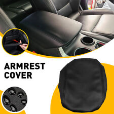 Leather Center Console Lid Armrest Pad Cover 2011-19 For Ford Explorer Base Blk