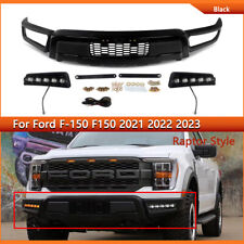 For 2021-2023 Ford F150 F-150 Raptor Style Front Bumper Face Bar Kit Wfog Light