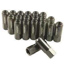 Jdmspeed Black 20pc 14x1.5mm 60mm Extended Forged Aluminum Tuner Racing Lug Nut