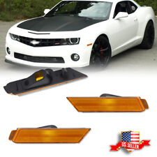 Amber Lens Front Side Marker Signal Lights Reflectors For 2010-2015 Chevy Camaro
