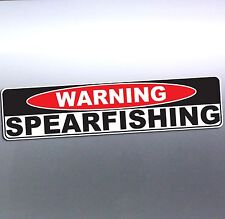 Spearfishing Spearo Warning Vinyl Cut Car Boat Sticker Aussie Made 4x4 Style