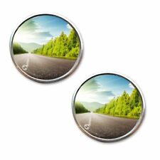 Zone Tech 2 Round Stick On Rear-view Blind Spot Convex Wide Angle Mirrors Car