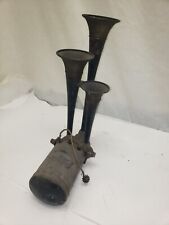 1920s-1930s Sparton Triple Bugle Chime Car Truck Horn Brass Cones Chevy Buick