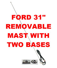 1965-97 Ford 31 Removable Steel Mast Rectangle And Oval Base Amfm Antenna