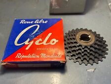 Vintage Nos Cyclo 72 Black Freewheel 5 Speeds 14-28t French Thread Pas 100