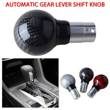 Carbon Fiber Black Gear Stick Shift Knob Shifter Lever Head For Automatic Auto