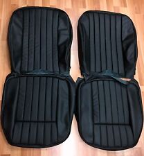 New Jaguar Xke E-type S2leather Seat Cover And Doorcards Black