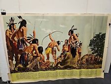 Vtg 1964 American Indian Game Of The Arrow Pontiac Dealership Advertising Poster