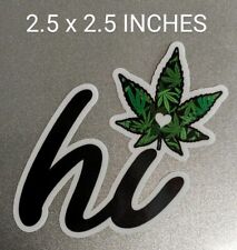 2.5 Hi Pot Leaf Decal Vinyl Sticker High Weed 420 Heart Smoke Stoner Cannabis