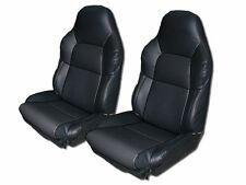 For 94-96 Chevy Corvette C4 Standard Custom Fit S.leather Seat Covers Black