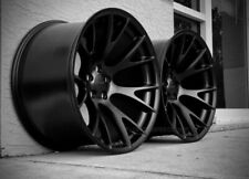 Satin Black Hellcat Wheels 20x11 Set Deep Concave Challengercharger Widebody