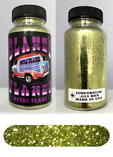Blakes Metal Flake .015 Limetreuse Green Yellow Hot Rod Custom 2oz Jar