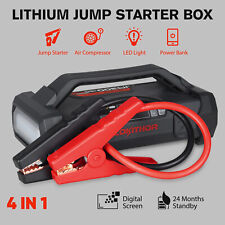 Car Battery Jump Starter With Air Compressor 12000mah Charger Emergency Power
