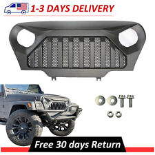 New Matte Black Front Gladiator Grill Grille Wmesh For 97-06 Jeep Wrangler Tj