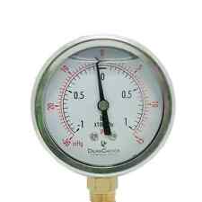 2 Vacuum Pressure Gauge - S.s. Case 14 Npt Lower Mnt. -30hg15psi