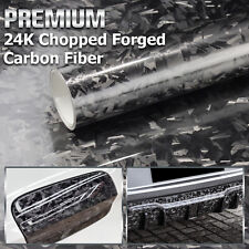 24k Chopped Forged Carbon Fiber Gloss Matte Titanium Vinyl Wrap Sticker Decal