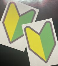 Pair 4 Jdm Wakaba Leaf Stickers Soshinoya Decals Free Shipping Stance Qty 2