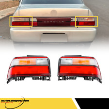 For 1993-1997 Toyota Corolla Tail Lights Rear Clear Red Jdm Style Set Leftright