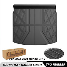 Car Rear Trunk Mat Rubber Cargo Liner Tray For 2023-2024 Honda Cr-v All Weather