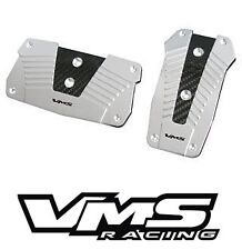 Vms Racing Aluminum Pedal Pad Cover Kit Auto Transmission At 2pc - Silver