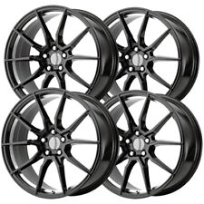 Set Of 4 Staggered-replica Shelby Gt350 20 5x4.5 Blackmachined Wheels Rims