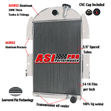 4 Row Radiator For 1934-1936 Chevy Db Master Deluxe Standard Truck Pickup 3.4l